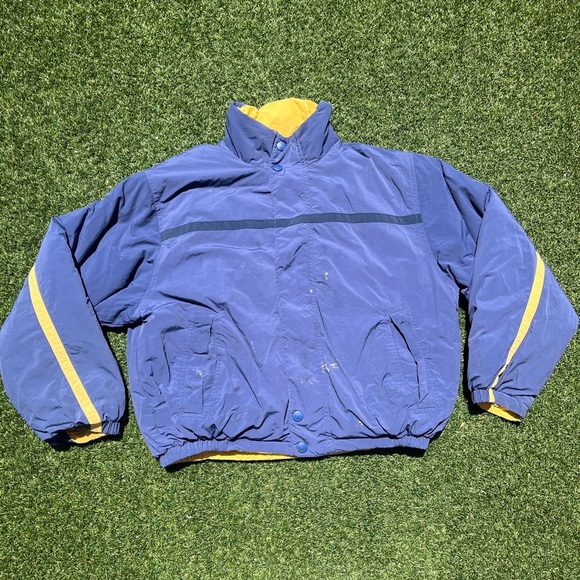 VTG 90’s Nautica Reversible Yellow & Blue Puffer Jacket - Picture 4 of 7